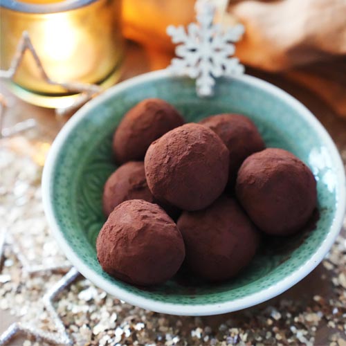Truffes au chocolat (2 ingrédients) - L'Herboriste, cuisine végétale