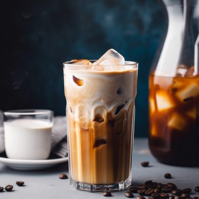 Café latte glacé vegan
