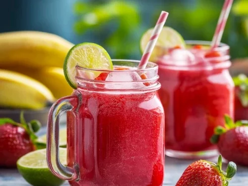 Smoothie banane fraise